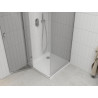 Mexen Roma swing shower cabin 70 x 90 cm, transparent, chrome + Flat shower base - 854-070-090-01-00-4010