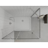 Mexen Roma hinged shower cabin 70 x 100 cm, transparent, chrome + Flat shower tray - 854-070-100-01-00-4010