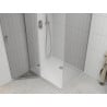Mexen Roma hinged shower cubicle 90 x 100 cm, Transparent, Chrome + shower tray Flat - 854-090-100-01-00-4010