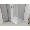 Mexen Roma swing shower cabin 110 x 70 cm, transparent, chrome + Flat shower tray - 854-110-070-01-00-4010