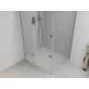 Mexen Roma hinged shower enclosure 110 x 80 cm, transparent, chrome + Flat tray - 854-110-080-01-00-4010