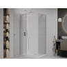 Mexen Roma swing shower enclosure 110 x 80 cm, transparent, chrome + Flat tray - 854-110-080-01-00-4010