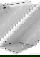 Mexen Lunar T shower enclosure with left hinged door 140 x 80 cm, transparent, black - 834T-140-080-70-00-L