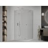 Mexen Roma hinged shower cabin 120 x 70 cm, transparent, chrome + Flat tray - 854-120-070-01-00-4010