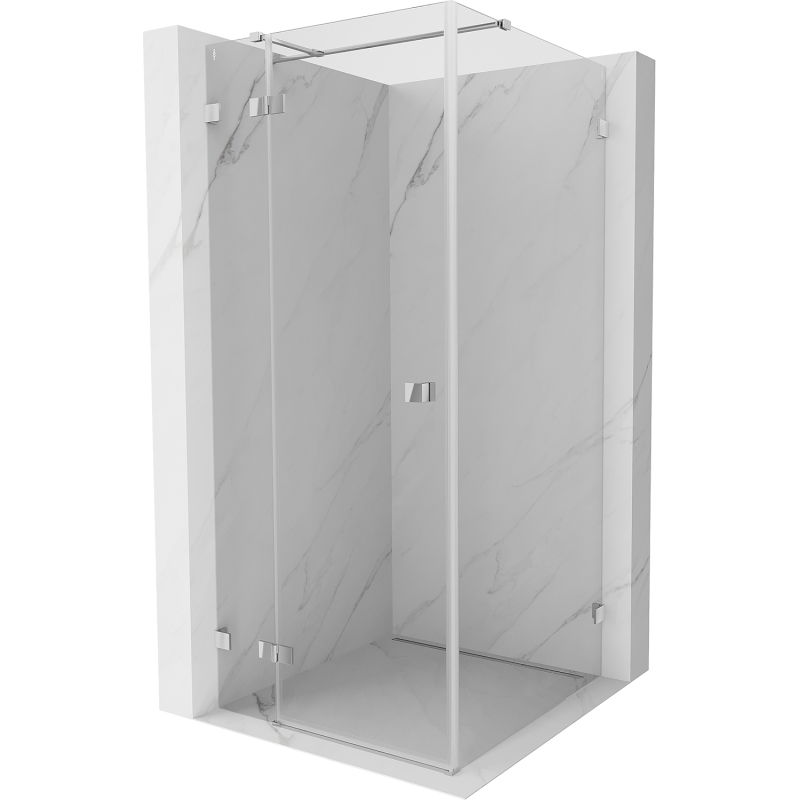 Mexen Lunar T shower enclosure pivot left 120 x 120 cm, transparent, chrome - 834T-120-120-01-00-L