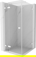 Mexen Lunar T Shower Enclosure Hinged Left 120 x 120 cm, Transparent, White - 834T-120-120-20-00-L