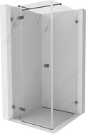 Mexen Lunar T Left Hinged Shower Cabin 120 x 120 cm, Transparent, Brushed Gun Gray - 834T-120-120-66-00-L