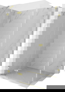 Mexen Lunar Shower Enclosure Hinged Left 80 x 70 cm, Transparent, Brushed Gold - 834-080-070-55-00-L