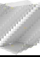 Mexen Lunar 90 x 70 cm Left-Hand Hinged Shower Enclosure, Transparent, Brushed Gold - 834-090-070-55-00-L