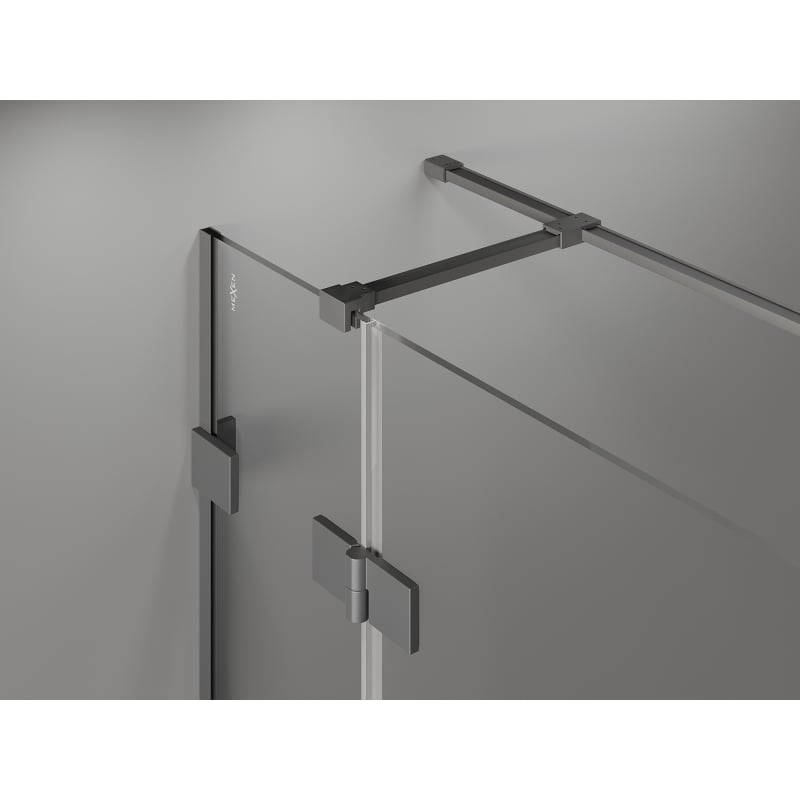Mexen Lunar T left hinged shower enclosure 125 x 80 cm, transparent, gun metal - 834T-125-080-95-00-L