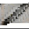 Mexen Roma hinged shower cubicle 100 x 70 cm, Transparent, Gold + shower tray Flat - 854-100-070-50-00-4010