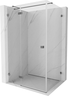 Mexen Lunar T left hinged shower enclosure 130 x 120 cm, transparent, gun metal - 834T-130-120-95-00-L