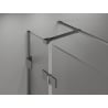 Mexen Lunar T left hinged shower enclosure 130 x 120 cm, transparent, gun metal - 834T-130-120-95-00-L