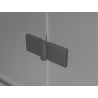 Mexen Lunar T left hinged shower enclosure 130 x 120 cm, transparent, gun metal - 834T-130-120-95-00-L