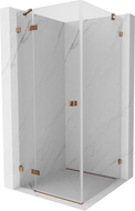 Mexen Lunar Hinged Shower Enclosure Left 70 x 70 cm, Transparent, Rose Gold - 834-070-070-60-00-L