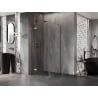 Mexen Lunar Hinged Shower Enclosure Left 70 x 70 cm, Transparent, Rose Gold - 834-070-070-60-00-L