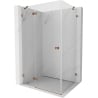 Mexen Lunar hinged shower cabin left 80 x 70 cm, transparent, rose gold - 834-080-070-60-00-L