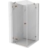 Mexen Lunar left hinged shower cabin 90 x 90 cm, transparent, rose gold - 834-090-090-60-00-L