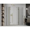 Mexen Roma Duo shower enclosure swing 90 x 90 cm, transparent, gold - 854-090-090-50-00-02