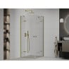 Mexen Roma Duo shower enclosure swing 90 x 90 cm, transparent, gold - 854-090-090-50-00-02