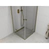Mexen Roma Duo shower enclosure swing 90 x 90 cm, transparent, gold - 854-090-090-50-00-02
