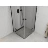 Mexen Roma Duo Hinged Shower Enclosure 70 x 70 cm, Transparent, Black - 854-070-070-70-00-02