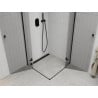 Mexen Roma Duo Hinged Shower Enclosure 70 x 70 cm, Transparent, Black - 854-070-070-70-00-02