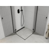 Mexen Roma Duo Hinged Shower Enclosure 80 x 80 cm, Transparent, Black - 854-080-080-70-00-02