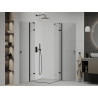 Mexen Roma Duo shower cabin with hinged doors 90 x 90 cm, transparent, black - 854-090-090-70-00-02
