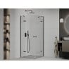 Mexen Roma Duo hinged shower cubicle 90 x 90 cm, Transparent, Black - 854-090-090-70-00-02