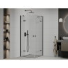 Mexen Roma Duo shower cabin with hinged doors 90 x 90 cm, transparent, black - 854-090-090-70-00-02