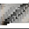 Mexen Roma Duo hinged shower cubicle 70 x 70 cm, Transparent, Chrome + shower tray Flat - 854-070-070-01-02-4010