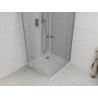 Mexen Roma Duo hinged shower enclosure 80 x 80 cm, transparent, chrome + Flat tray - 854-080-080-01-02-4010