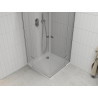 Mexen Roma Duo swing shower cabin 80 x 80 cm, transparent, chrome + Flat tray - 854-080-080-01-02-4010