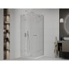 Mexen Roma Duo hinged shower enclosure 80 x 80 cm, transparent, chrome + Flat tray - 854-080-080-01-02-4010