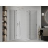 Mexen Roma Duo shower cabin with hinged door 90 x 90 cm, transparent, chrome + Flat tray - 854-090-090-01-02-4010
