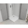 Mexen Roma Duo Hinged Shower Cabin 100 x 100 cm, Transparent, Chrome + Flat Tray - 854-100-100-01-02-4010