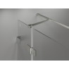 Mexen Lunar T left-hinged shower cabin 130 x 120 cm, transparent, brushed nickel - 834T-130-120-97-00-L