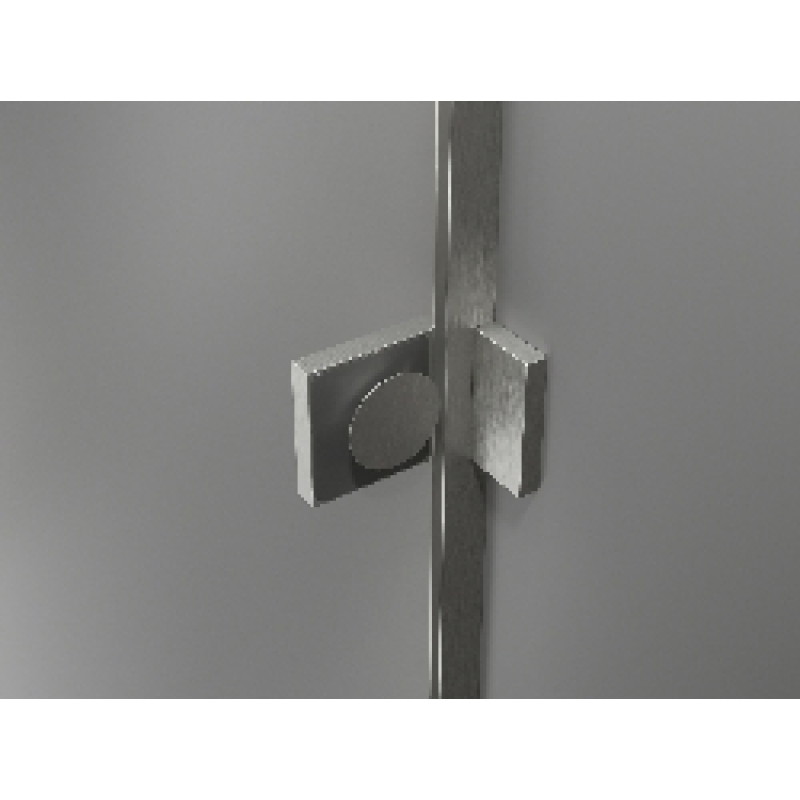 Mexen Lunar T left-hinged shower cabin 130 x 120 cm, transparent, brushed nickel - 834T-130-120-97-00-L