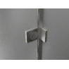 Mexen Lunar T left-hinged shower cabin 130 x 120 cm, transparent, brushed nickel - 834T-130-120-97-00-L