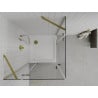 Mexen Roma Duo 90 x 90 cm Hinged Shower Enclosure, Transparent, Gold + Flat Tray - 854-090-090-50-02-4010G