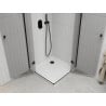 Mexen Roma Duo Swing Shower Enclosure 70 x 70 cm, Transparent, Black + Flat Tray - 854-070-070-70-02-4010B