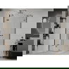 Mexen Roma Duo swing shower cabin 80 x 80 cm, transparent, black + Flat shower tray - 854-080-080-70-02-4010B