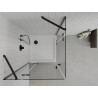 Mexen Roma Duo pivot shower cabin 90 x 90 cm, transparent, black + Flat shower tray - 854-090-090-70-02-4010B