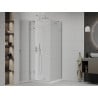Mexen Roma 100 x 100 cm Pivot Shower Enclosure, Transparent, Chrome + Flat Tray - 854-100-100-01-00-4010