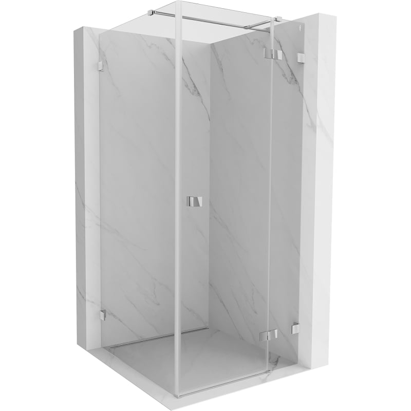 Mexen Lunar T Right-Swing Shower Enclosure 120 x 120 cm, Transparent, Chrome - 834T-120-120-01-00-P