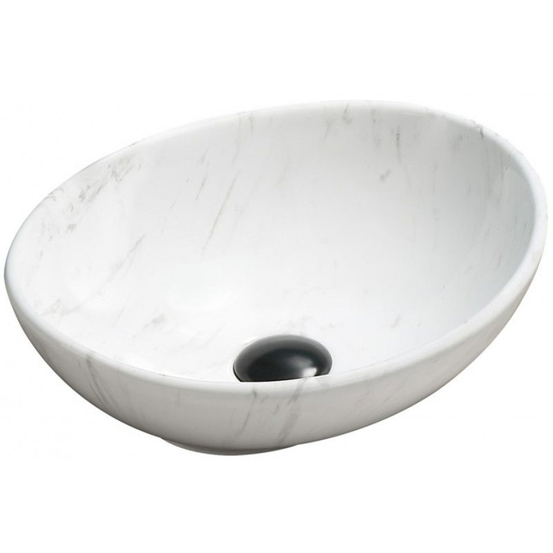 Mexen Elza countertop washbasin 40 x 33 cm, White stone - 21014092