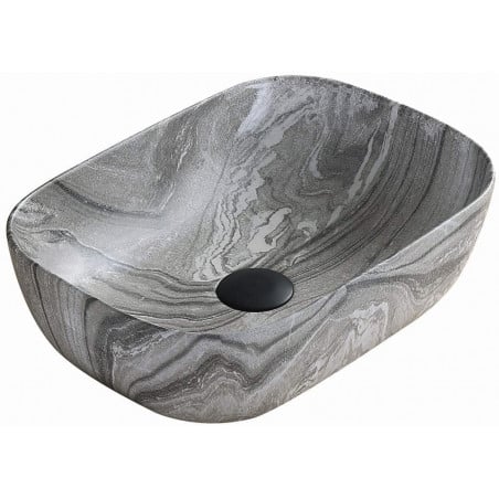 Mexen Rita above-counter washbasin 45 x 32 cm, gray stone - 21084593