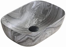 Mexen Rita above-counter washbasin 45 x 32 cm, gray stone - 21084593