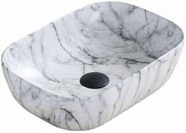 Mexen Rita countertop washbasin 45 x 32 cm, White stone - 21084591